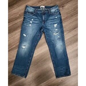 Cabi Womens Jeans 12 Boyfriend Medium Wash Distressed